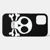 黒い背景に不気味なスカル Case-Mate iPhoneケース (裏面 (横))