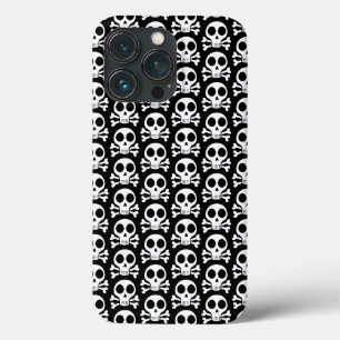 黒い背景に不気味なスカル iPhone 13 PROケース