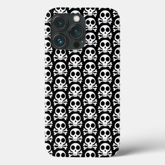 黒い背景に不気味なスカル Case-Mate iPhoneケース (裏面)