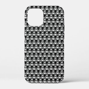 黒い背景に不気味なスカル iPhone 12 MINI ケース