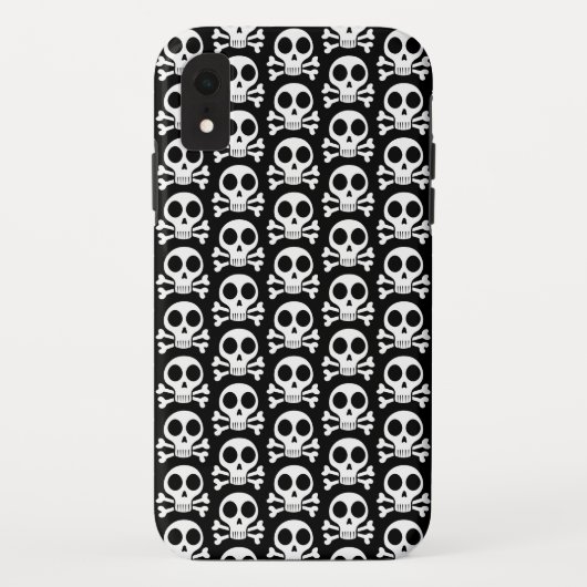 黒い背景に不気味なスカル Case-Mate iPhoneケース (裏面)