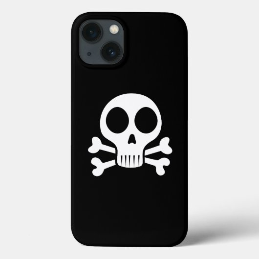 黒い背景に不気味なスカル Case-Mate iPhoneケース (裏面)