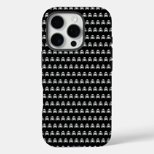 黒い背景に不気味なスカル Case-Mate iPhoneケース (裏面)