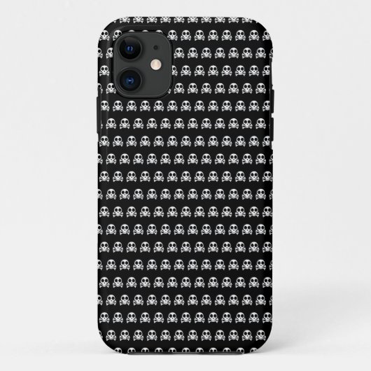 黒い背景に不気味なスカル Case-Mate iPhoneケース (裏面)