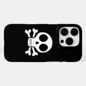 黒い背景に不気味なスカル Case-Mate iPhoneケース (裏面 (横))