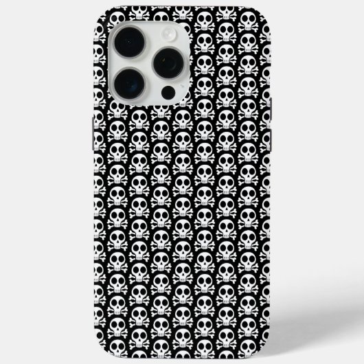 黒い背景に不気味なスカル Case-Mate iPhoneケース (裏面)