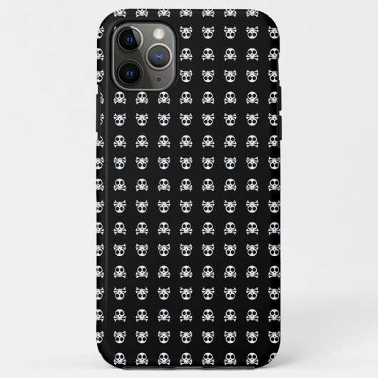 黒い背景に不気味なスカル Case-Mate iPhoneケース (裏面)