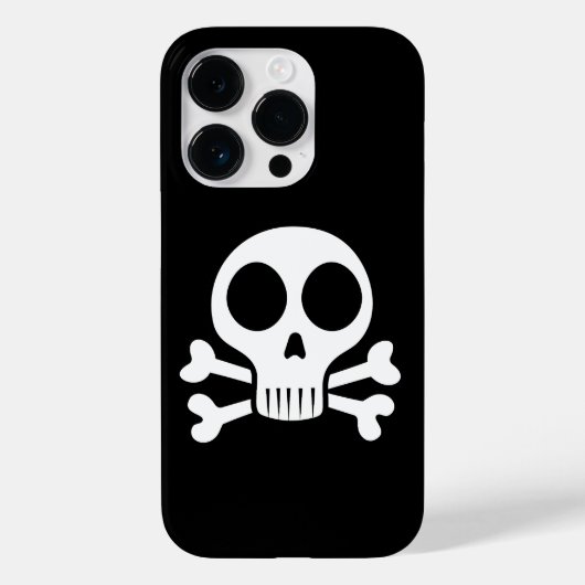 黒い背景に不気味なスカル Case-Mate iPhoneケース (裏面)