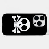 黒い背景に不気味なスカル Case-Mate iPhoneケース (裏面 (横))