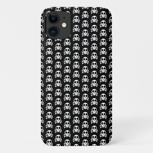 黒い背景に不気味なスカル Case-Mate iPhoneケース (裏面)