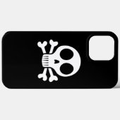 黒い背景に不気味なスカル Case-Mate iPhoneケース (裏面 (横))