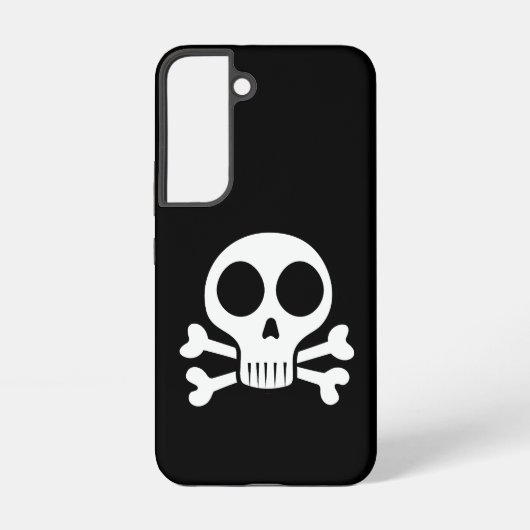 黒い背景に不気味なスカル SAMSUNG GALAXYケース (裏面)