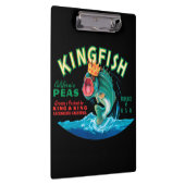 黒い背景に冠をかぶったバスフィッシュ クリップボード (右)