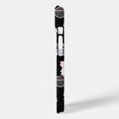 黒い背景に可愛いピンクの桜模様 Case-Mate iPhoneケース (裏面 / 左)