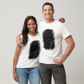 黒い背景に対する白い煙 Tシャツ (ユニセックス)