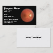 黒い背景に対する網膜の目スキャン 名刺 (正面/裏面)