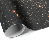 黒い背景に星に囲まれた銀河 ラッピングペーパー (ロールコーナー)