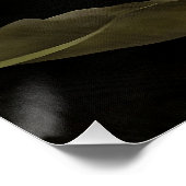 黒い背景に浮かぶ超本物のイースターユリ ポスター (コーナー)