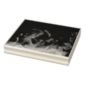 黒い背景に火を閉じる ラバースタンプ (スタンプ)