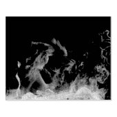 黒い背景に火を閉じる ラバースタンプ (インプリント)