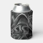 黒い背景に灰色の溝が付いた曲がりくねった人が多い 缶クーラー (缶正面)