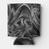 黒い背景に灰色の溝が付いた曲がりくねった人が多い 缶クーラー (正面)