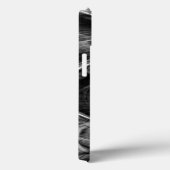 黒い背景に灰色の溝が多く曲がっている Case-Mate iPhoneケース (裏面 / 右)