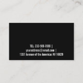 黒い背景に白いソーシャルメディアアイコンQR 名刺 (裏面)