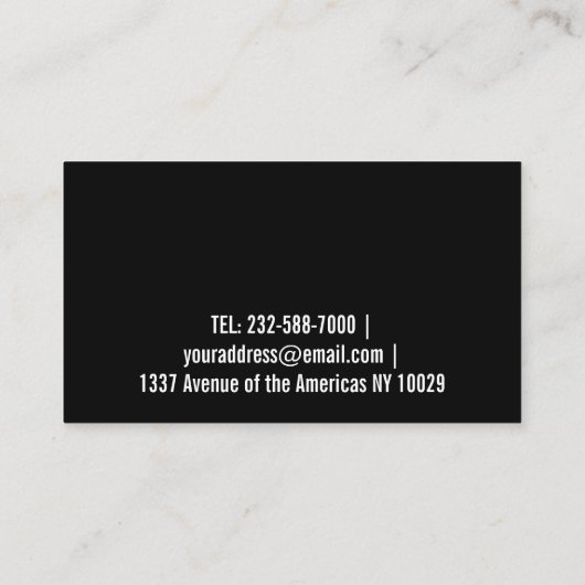 黒い背景に白いソーシャルメディアアイコンQR 名刺 (裏面)