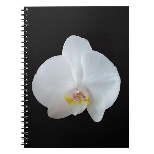 黒い背景に白いラン ノートブック (正面)