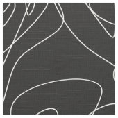 黒い背景に白い抽象的な落書き ファブリック (クローズアップ)