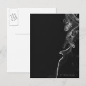 黒い背景に白い煙 ポストカード (正面/裏面)