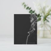 黒い背景に白い煙 ポストカード (スタンド正面)