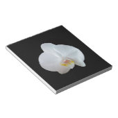 黒い背景に白い蘭 ノートパッド (アングル)