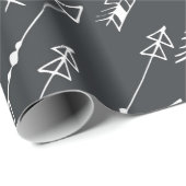 黒い背景に矢印が付いたシームレスなパターン ラッピングペーパー (ロールコーナー)