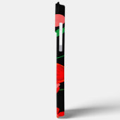 黒い背景に赤いケシのイラストレーション Case-Mate iPhoneケース (裏面 / 左)