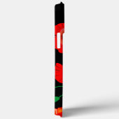 黒い背景に赤いケシのイラストレーション Case-Mate iPhoneケース (裏面 / 右)