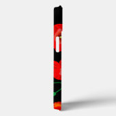 黒い背景に赤いケシのイラストレーション Case-Mate iPhoneケース (裏面 / 右)