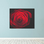 黒い背景に赤いバラのヴィンテージ効果 キャンバスプリント (インサイチュ (ウッドフロア))