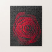 黒い背景に赤いバラのヴィンテージ効果 ジグソーパズル (縦)