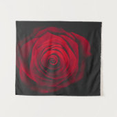 黒い背景に赤いバラのヴィンテージ効果 タペストリー (正面(横))