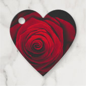 黒い背景に赤いバラのヴィンテージ効果 フェイバータグ (正面)