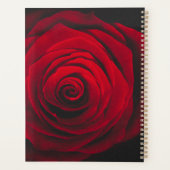 黒い背景に赤いバラのヴィンテージ効果 プランナー手帳 (裏面)