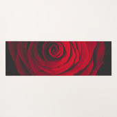 黒い背景に赤いバラのヴィンテージ効果 ヨガマット (裏面(横))