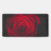 黒い背景に赤いバラのヴィンテージ効果 横断幕 (横)