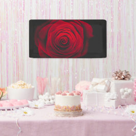 黒い背景に赤いバラのヴィンテージ効果 横断幕