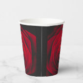 黒い背景に赤いバラのヴィンテージ効果 紙コップ (右)