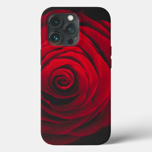 黒い背景に赤いバラのヴィンテージ効果 Case-Mate iPhoneケース (裏面)