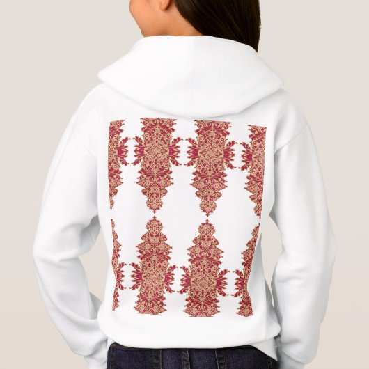 黒い背景に赤い模様 (裏面)