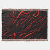 黒い背景に赤い波状の長いトレース